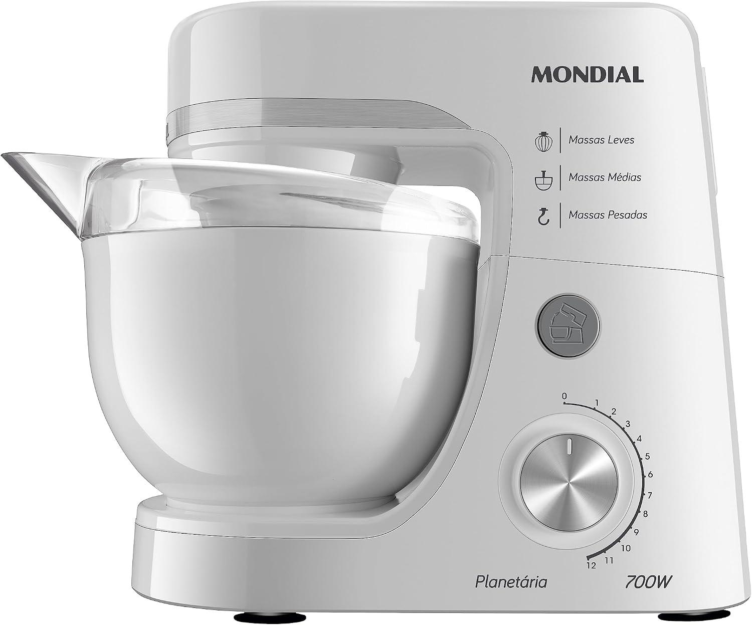 Batedeira Planetária, Mondial, Branco, 700W, 220V - BP-03-W