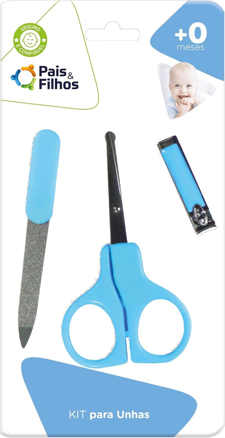 Kit Infantil para Unhas Pais e Filhos, Azul