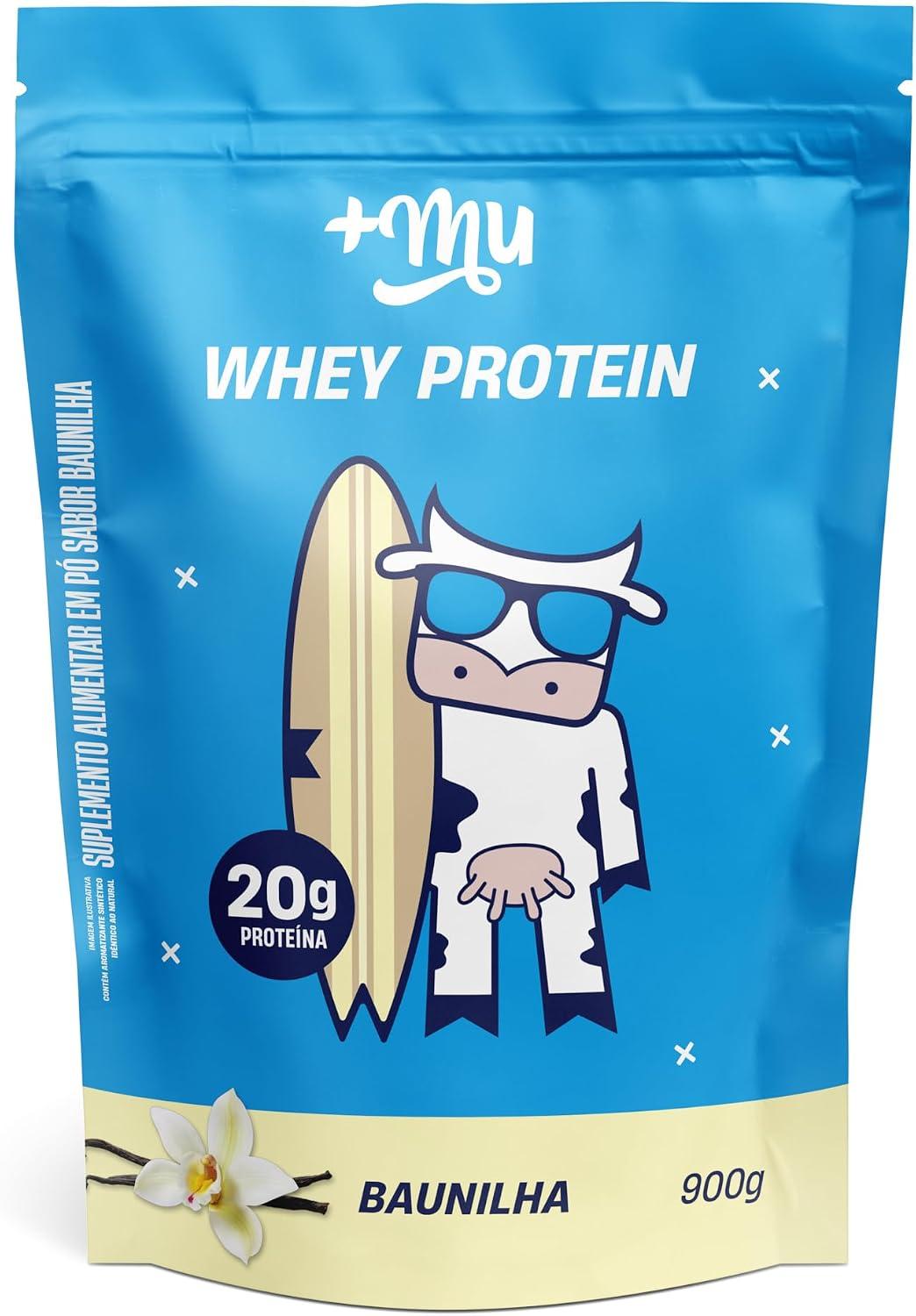 Whey Concentrado, Mais Mu, Sabor Baunilha, 20g de proteína - 900g