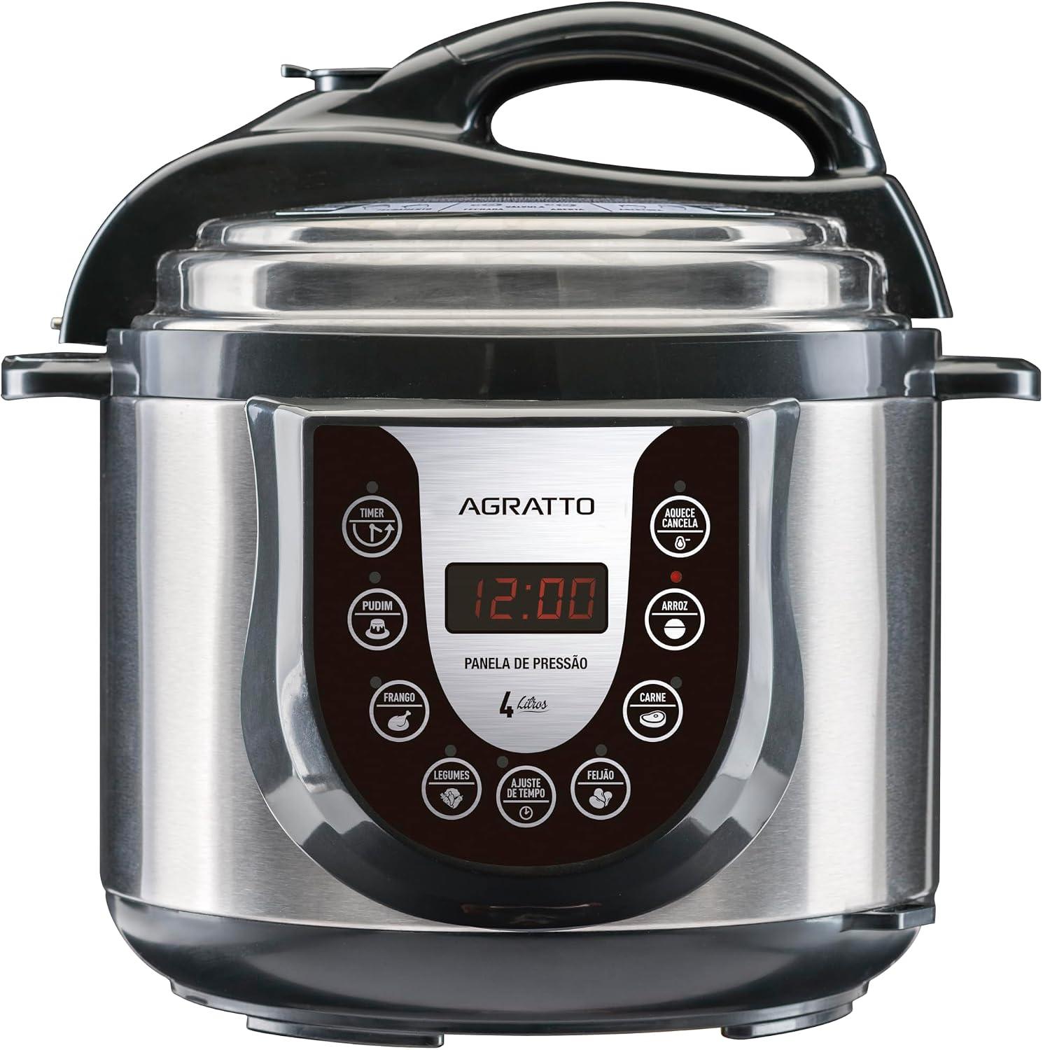 Panela de Pressão Eletrônica Ped-01 127v/60hz Agratto, 3878, Inox