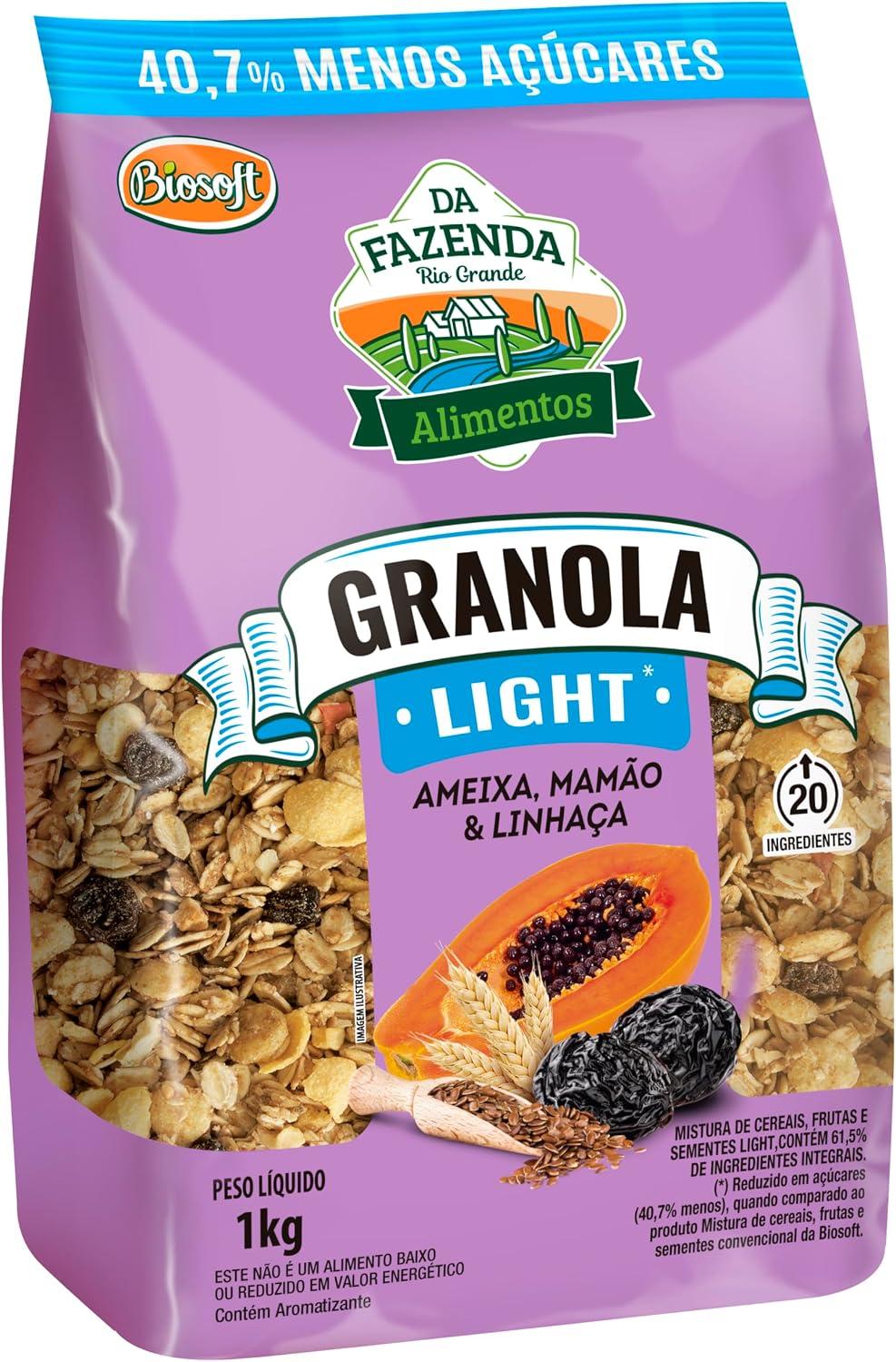 BIOSOFT Granola Ameixa Mamao E Linhaca Light/Leve 1kg