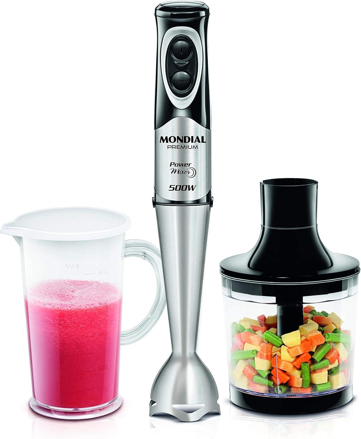 Mixer Power Premium Mondial Preto/inox 500w M-07-127v