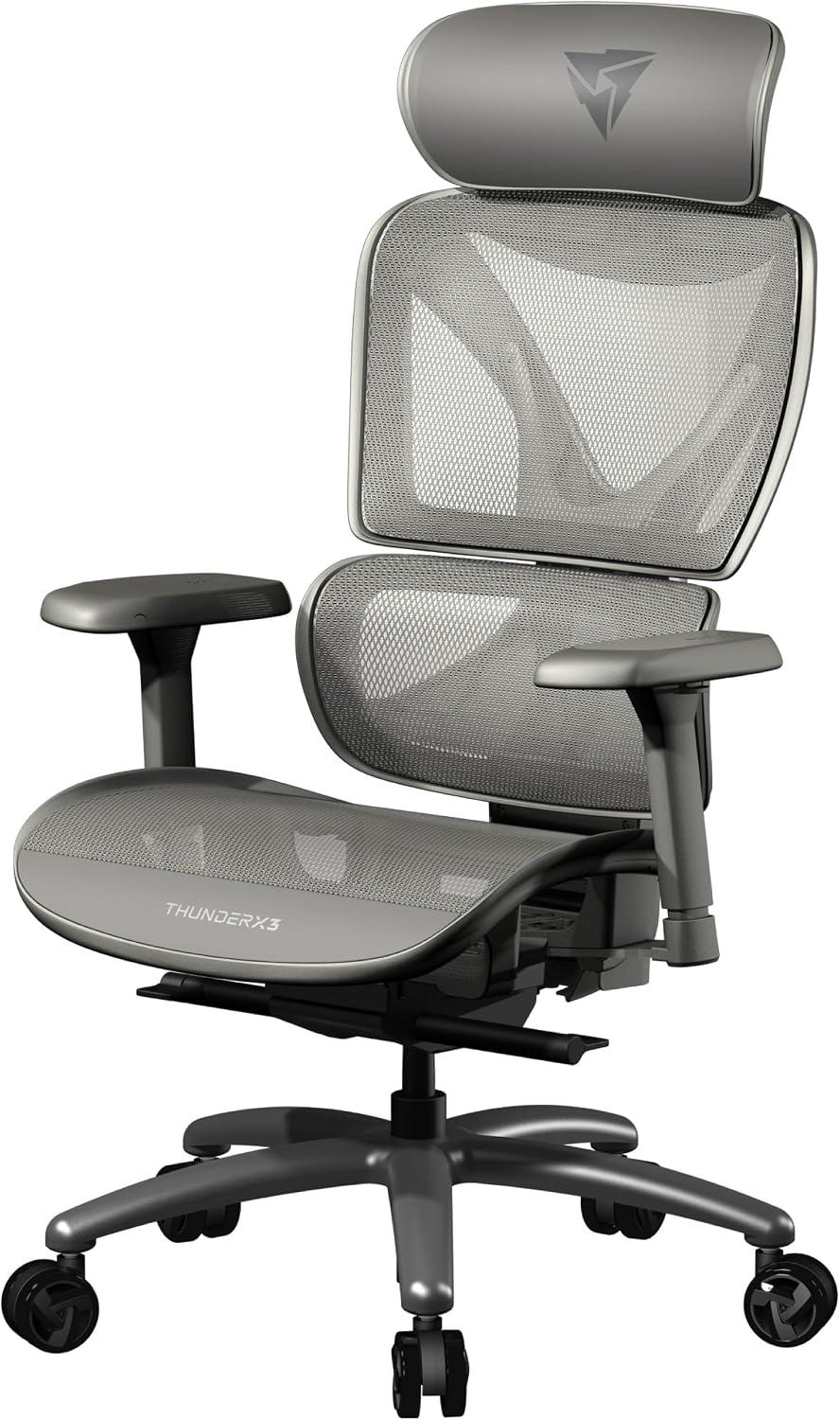 Cadeira Ergonômica XTC Mesh Cinza ThunderX3