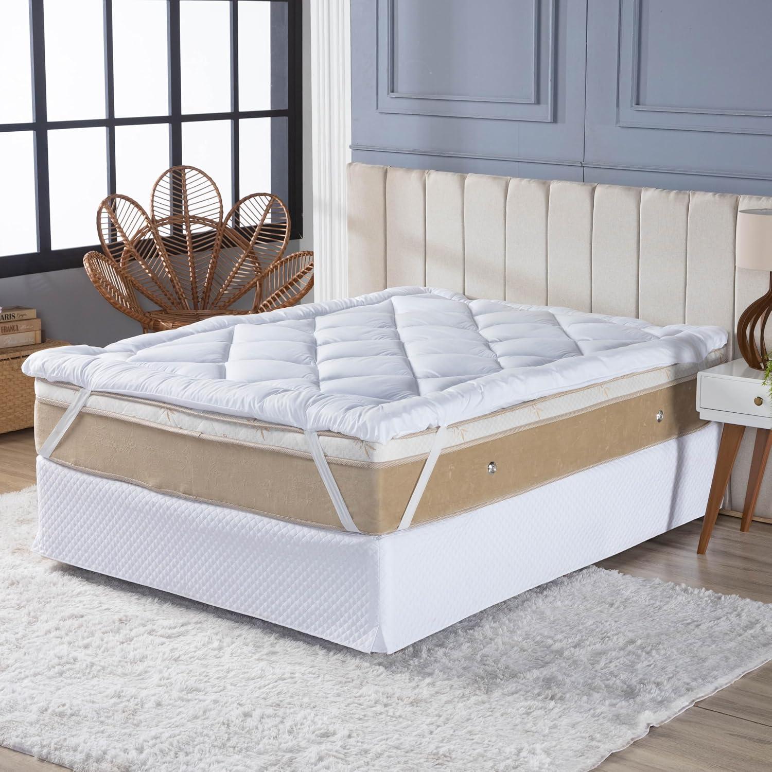 Pillow Top Toque de Pluma 650g/m² 5cm Espessura (Casal)