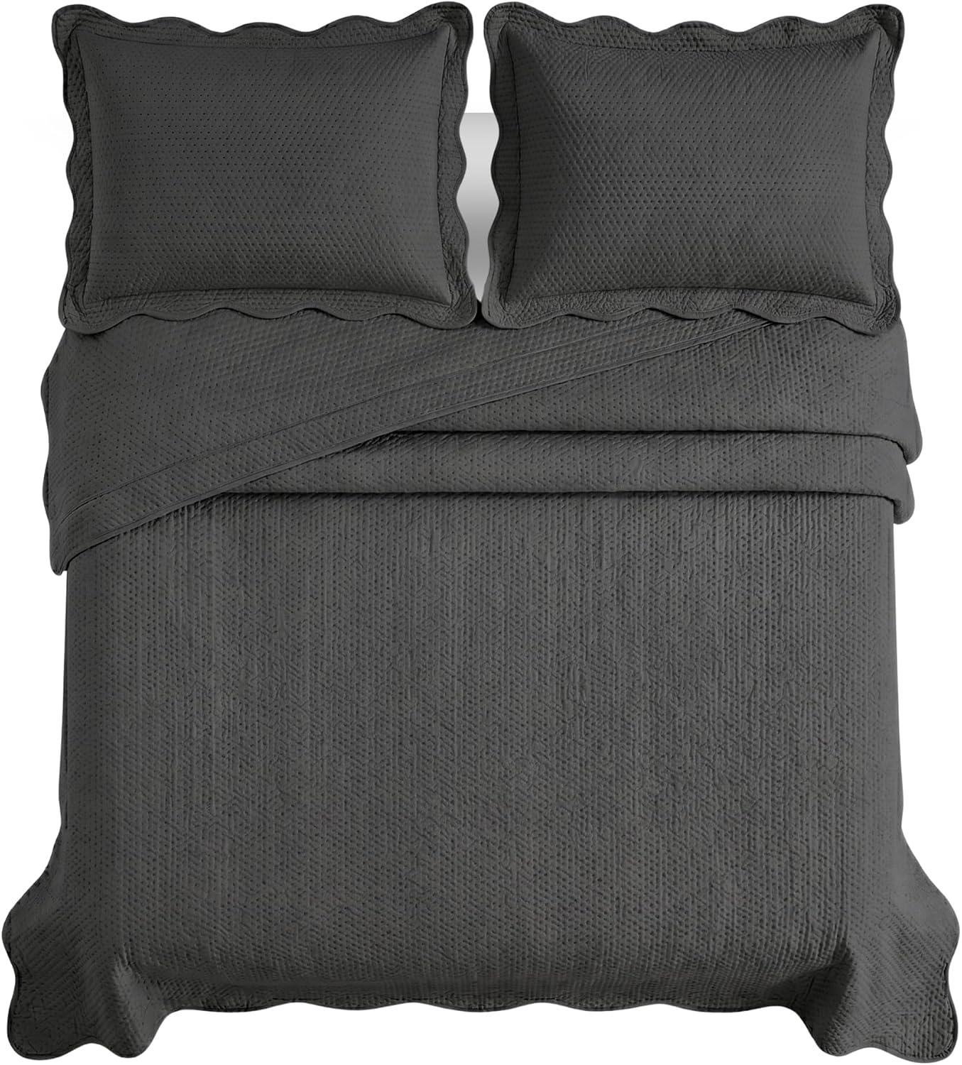 Camesa Colcha Kit Cobre Leito Bullet Casal 220x240cm - Chumbo, 100% poliester Gramatura 70g/m2