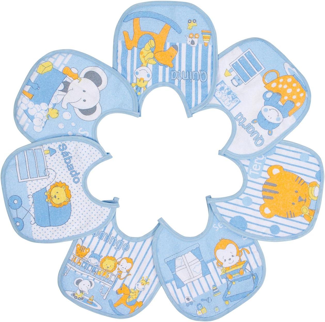 Papi Textil Babador Semaninha Felpudo E Plastificado Papi Est 20Cm X 19Cm Contem 07 Un