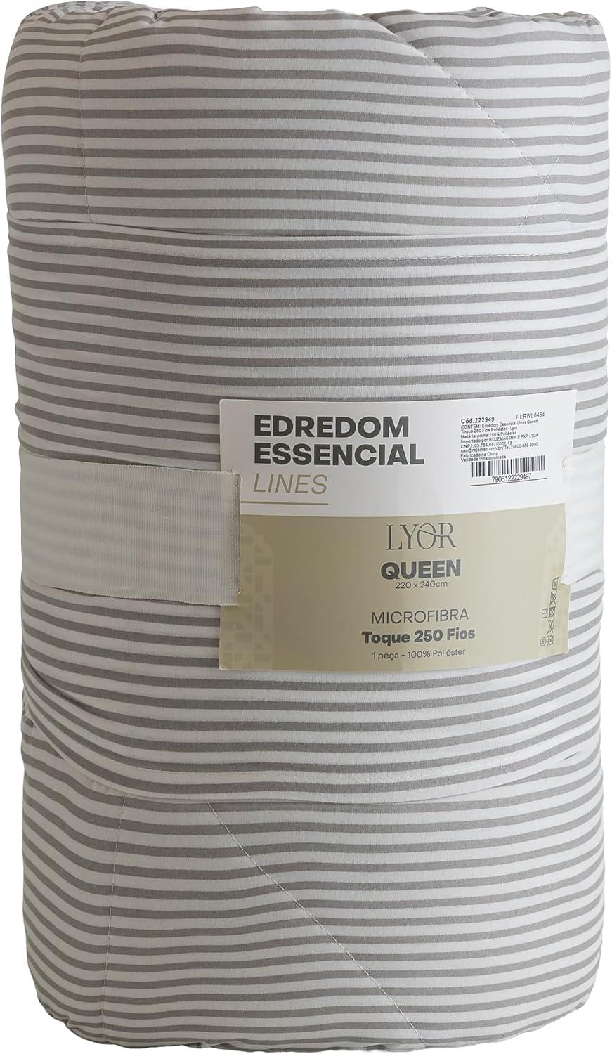 LYOR - Edredom Queen Essencial Lines Toque 250 Fios Microfibra