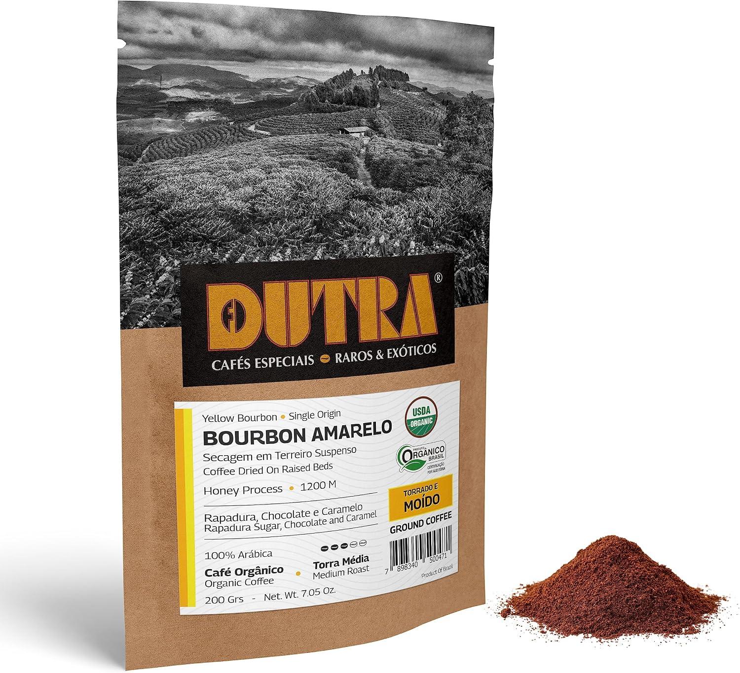 Bourbon Amarelo, Café Dutra, Ogânico Especial, Microlote, Torrado e Moído, 200g