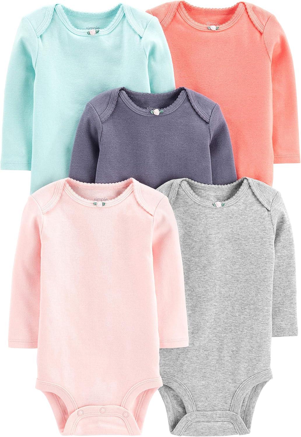 Body Pacote com 5 bodies de manga comprida Simple Joys by Carter'sMeninas