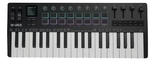 Controlador Midi M-vave Smk-37 Pro Com Almofada De Bateria
