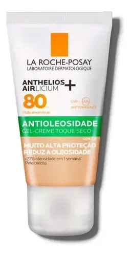 Protetor Solar Facial Antioleosidade com Cor FPS80 Controle da Oleosidade por 12h Reduz Oleosidade e Toque Seco Cor 2.0 Airlicium+ Anthelios La Roche Posay 40g