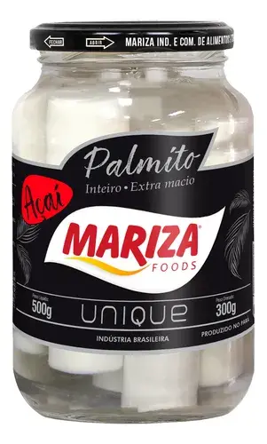 Kit C/15 Und Palmito Açaí Inteiro Mariza 300g