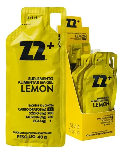 Suplemento Em Gel Z2 Performance Energy Carboidratos Sabor Limão X 40g 10 Un