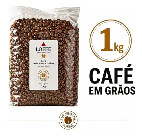 Loffe Café Torrado Em Grãos 100% Arábica Torra Média
