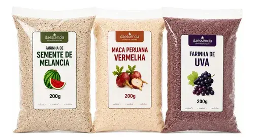 Farinha Natural De Semente De Melancia, Uva E Maca 600g