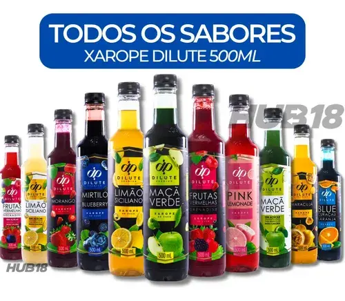 Xarope Dilute Para Drink Soda Italiana Gin Todos Os Sabores