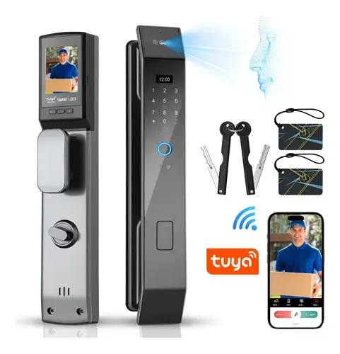 Fechadura Eletronica Inteligente Com Wifi Tuya E Facial 3d