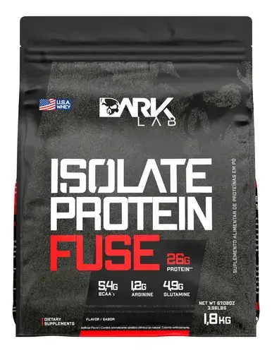 Whey Isolate Protein Fuse Refil 1,8kg Dark Lab - Mp Importad Sabor Creme de avelã