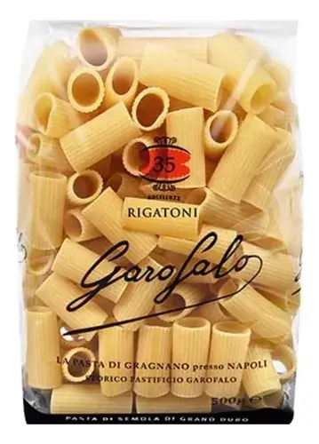 Massa Italiana Rigatoni Semola Grano Duro Igp Garofalo 500g