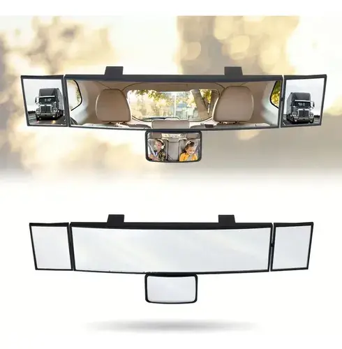 Espelho Retrovisor Carro Interno Universal Panoramico Convexo Criança Banco De Trás 2 Em 1
