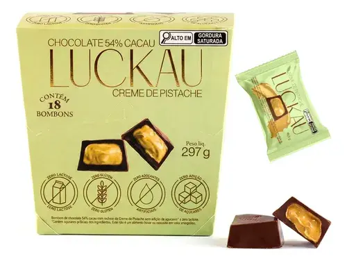 Chocolate 54% Cacau Com Pistache: Puro Rico Saudável Nobre