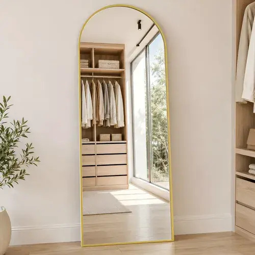 Espelho De Chão Corpo Inteiro Arco 165*60cm Com Suporte U