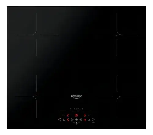 Cooktop de Indução 4 Bocas Dako Supreme Preto com Trava de Segurança