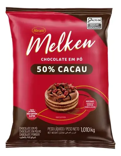 Chocolate Em Pó 50% Cacau Melken - 1,010kg