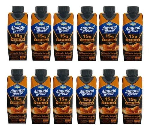 Alimento Com Amêndoas Almond Breeze Caramelo C/12 Un