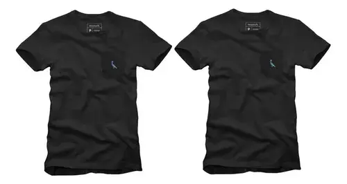 Kit 2 Camisetas Bolso Cb Pica-pau Xadrez Reserva