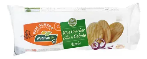 Rice Cracker Sabor Creme De Cebola S/ Glúten NaturalLife 84g