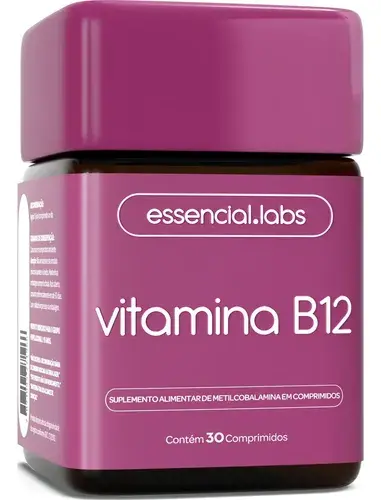 VITAMINA B12 Metilcobalamina - Fórmula com Máxima Pureza e Concentração - 30 Doses