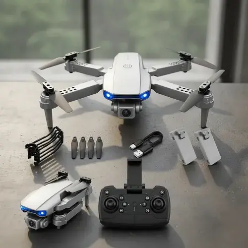 Drone Pro Full Hd Dobrável Wi-fi Câmera Completo 2 Baterias