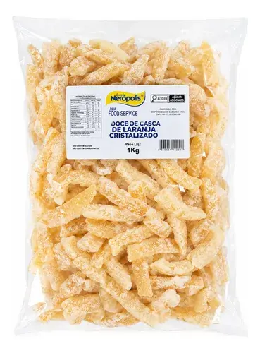Casca De Laranja Cristalizada Doces Nerópolis 1kg