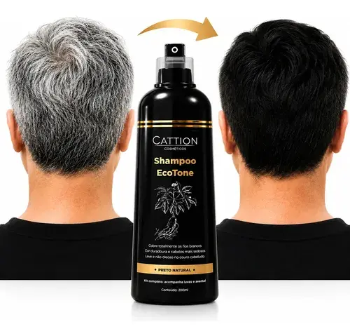 Shampoo Tonalizante 3 Em 1 Fim Dos Cabelos Brancos Em 15 Min