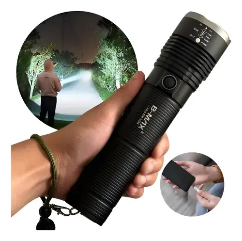 Lanterna Led Tática Mais Forte Do Mundo 2km Militar Potente