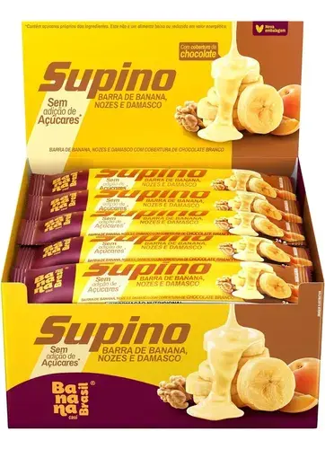 Barra Supino Zero Banana, Nozes E Damasco 20un 24g