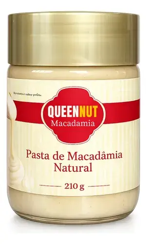 Pasta De Macadâmia Natural Queennut 210g Sem Açúcar