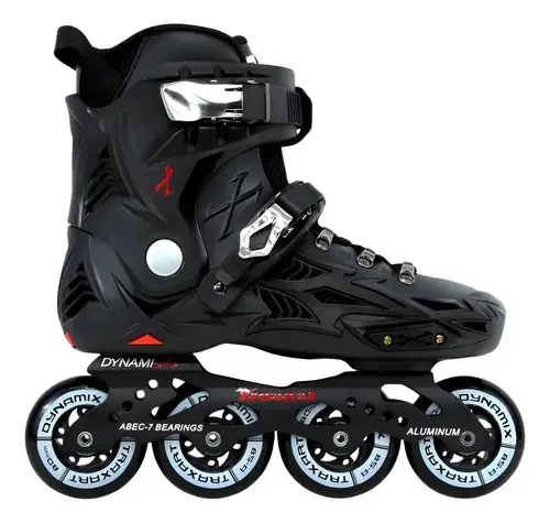 Patins Freestyle Traxart Dynamix Slalon Urban Preto Inline