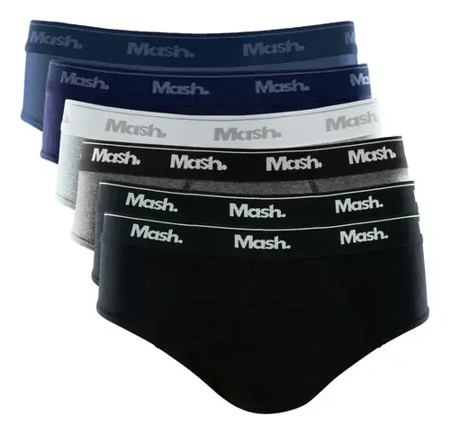 Kit 6 Cuecas Masculino Slip Mash De Algodão Macio Original