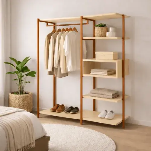 Closet Estilo Industrial Verona Cabideiro E Nichos Klmstore