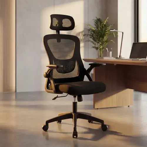 Cadeira de Escritório Ergonômica Giratória Astrella Nuova Mesh Ajustável Confortável Rodinhas Ideal Home Office