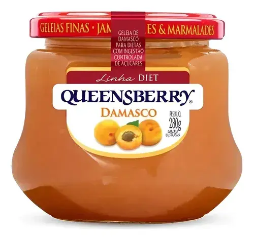 Geléia Diet Queensberry damasco em jarra 280 g