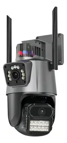 Câmera De Segurança App V3 Alarme Lente Dupla 6mp Wi-fi