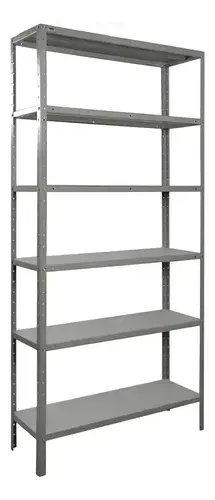 Estante Armário Prateleira de Aço 6 Bandejas Organizador Galvanizada Suporta 150kg 190cm x 90cm x 28cm