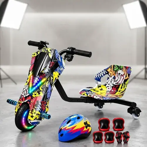 Patinete Triciclo Infantil Drift Elétrico Brinquedo 100kg