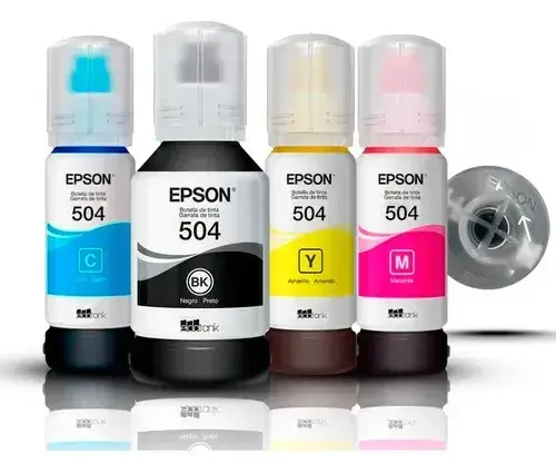 Kit 4 Tintas T504 Original L4150 L4160 L4260 L6270 L14150