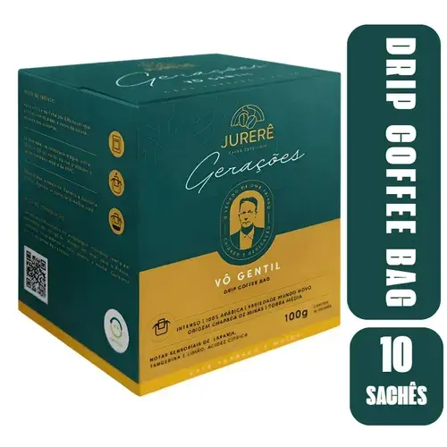 Café Especial Jurerê Do Vô Gentil Drip Coffee Bag 10g - Caixa Com 10 Unidades