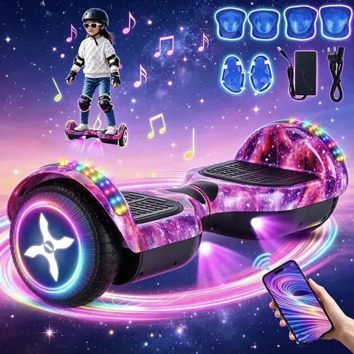 Hoverboard Elétrico Skate Kit Acessórios Com Bluetooth E Led