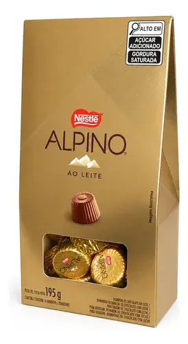 Bombom Nestlé Alpino Ao Leite Caixa 195 G Com 15 Unidades